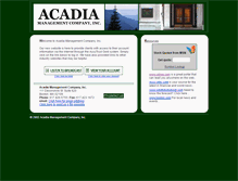 Tablet Screenshot of acadiamanagement.com